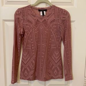 BcbgMaxzAria Agda Dusty Petal Lace top Size XXS